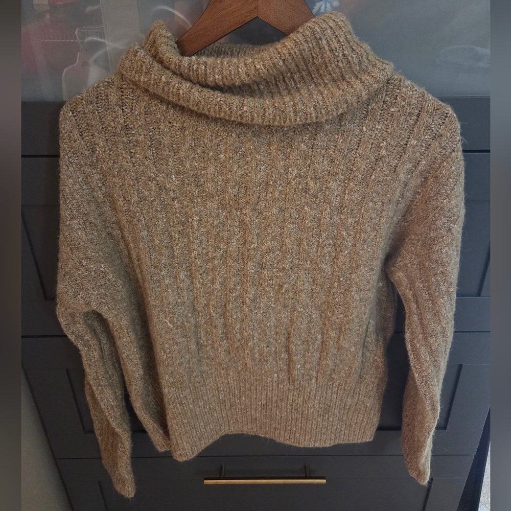 William Rast Tan Cowl Neck Sweater